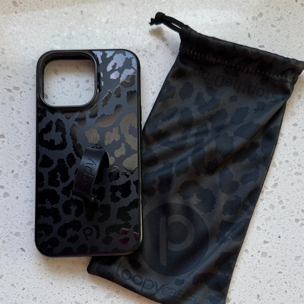 iPhone 13 Pro Loopy Case Midnight Leopard LEFTY